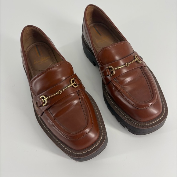 Sam Edelman Laurs Brown Lug-Sole Leather Loafer - Picture 10 of 10